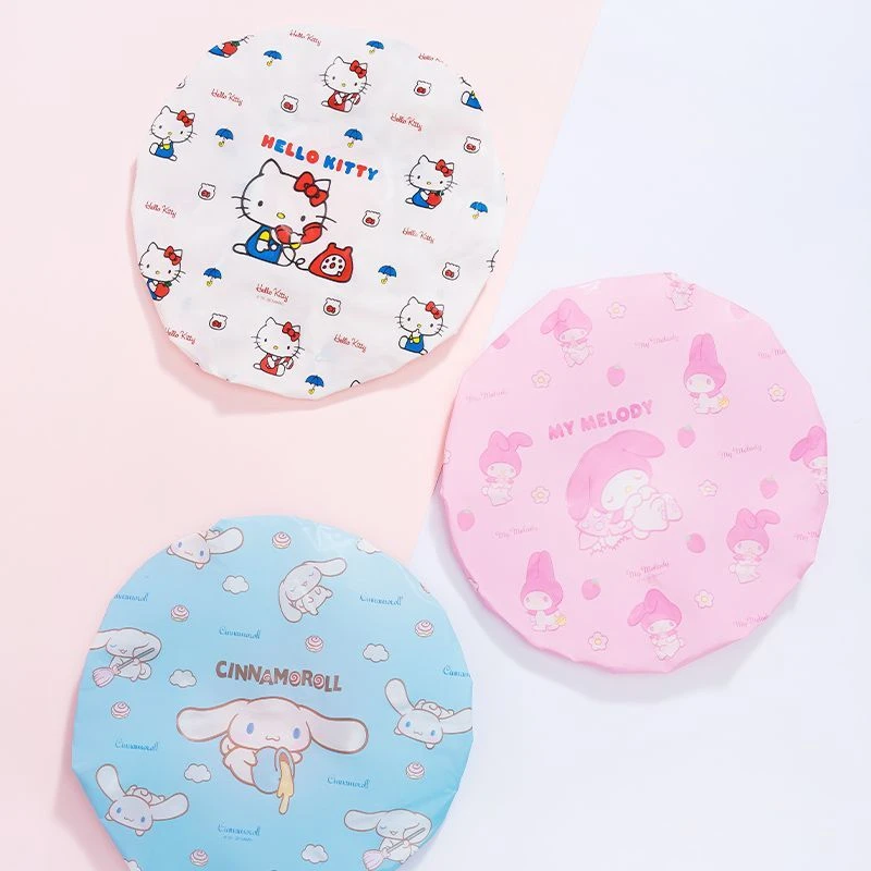 Swim Cap Silicone - 헬로 키티 귀여운 실리콘 수영모자, 큰