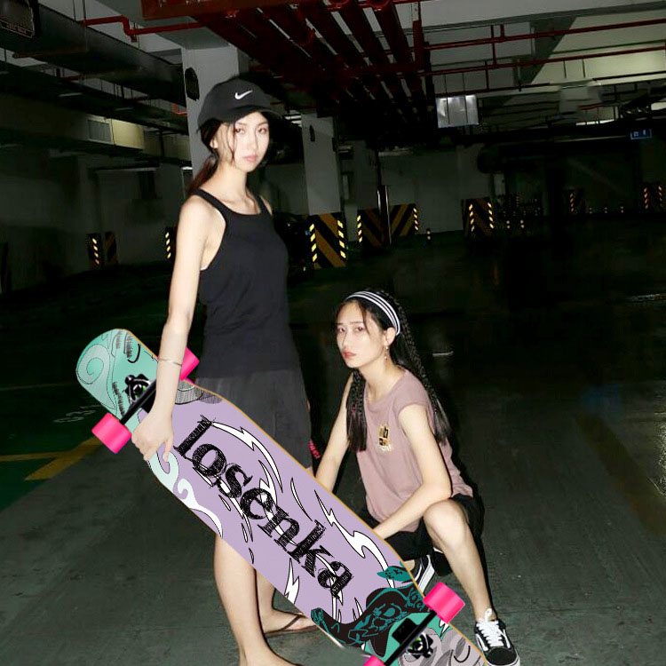 Skateboard Complete Deck - 여성용 댄스 롱보드 110/120cm 완성형 스케이트보드