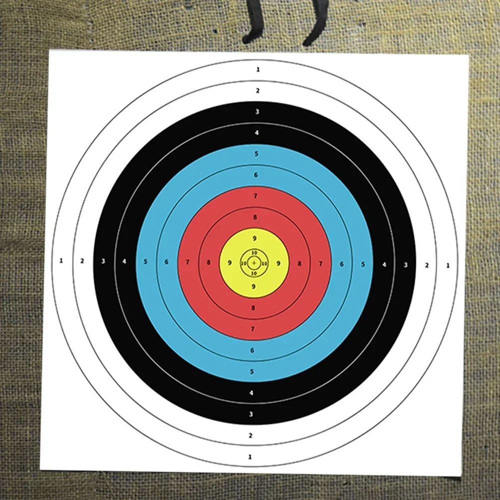 Archery Target Face - 10개/세트 전문 양궁 표적 종이 표적판
