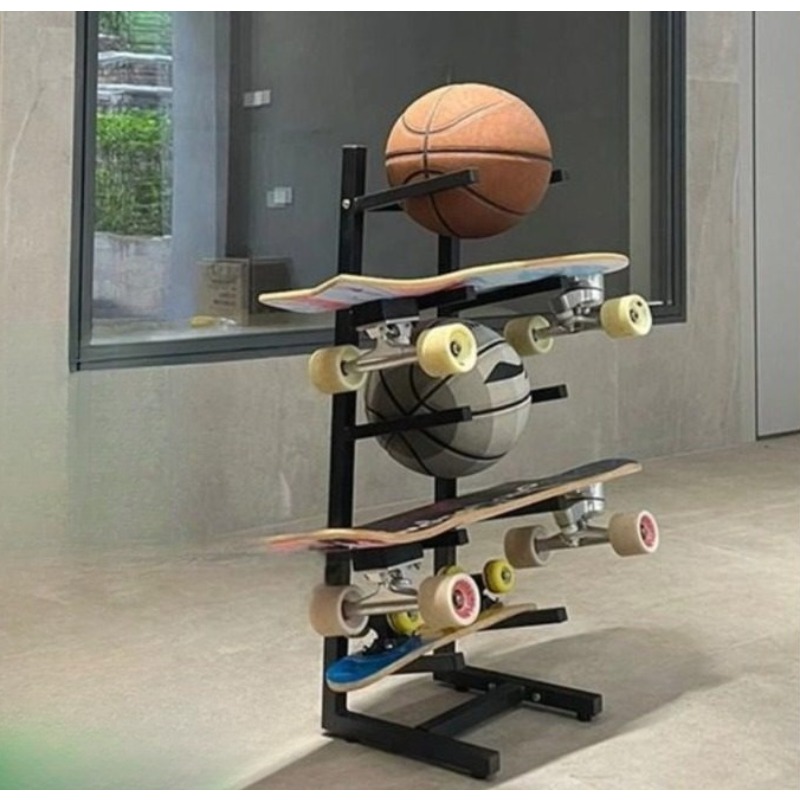 스케이트보드 장비 랙 통합형 디자인 농구 축구 스포츠  - Sports Equipment Organizer Rack 리뷰 및 가격