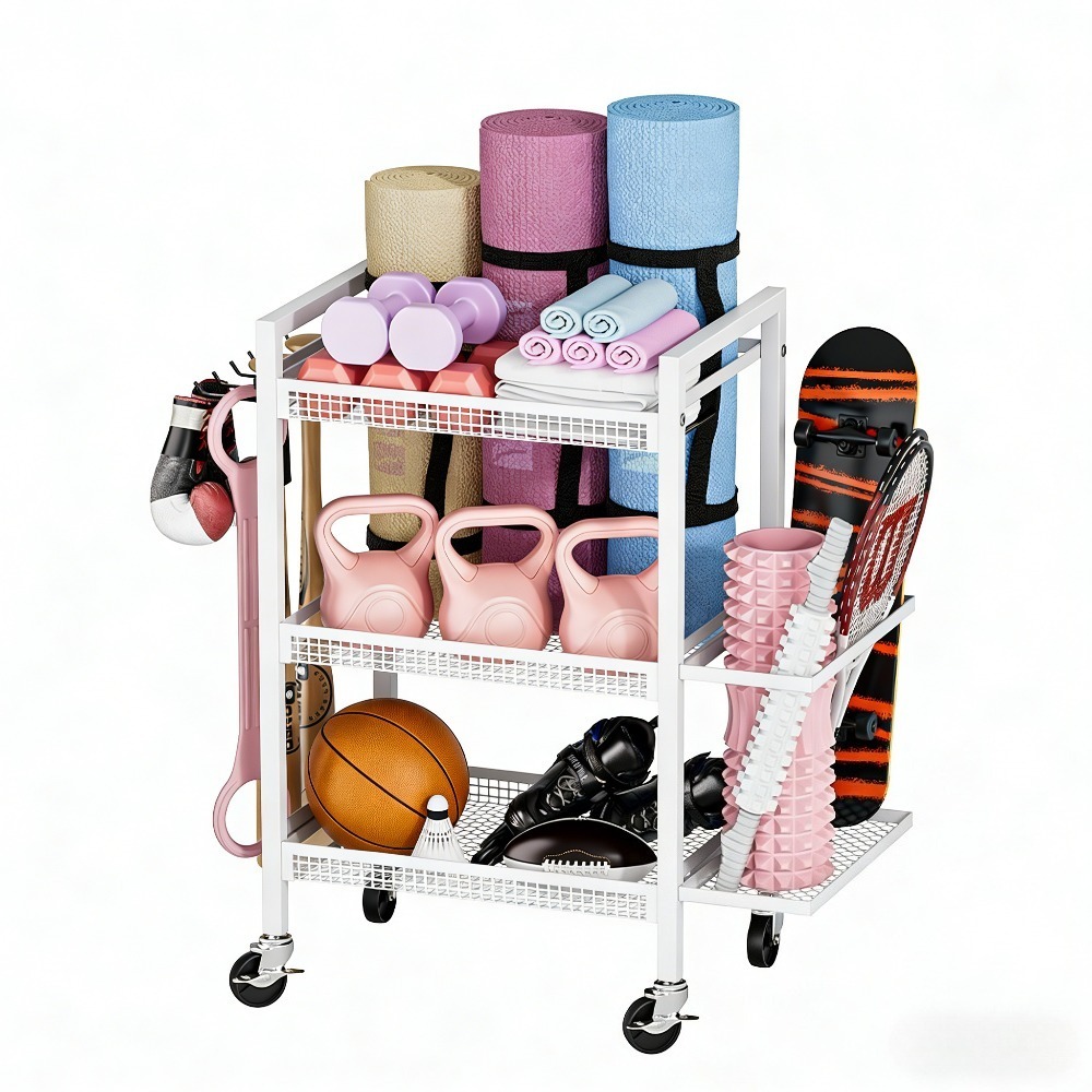볼 보관함, 롤링 스포츠카, 금속 차고 보관 랙, 실내 - Sports Equipment Rack 리뷰 및 가격