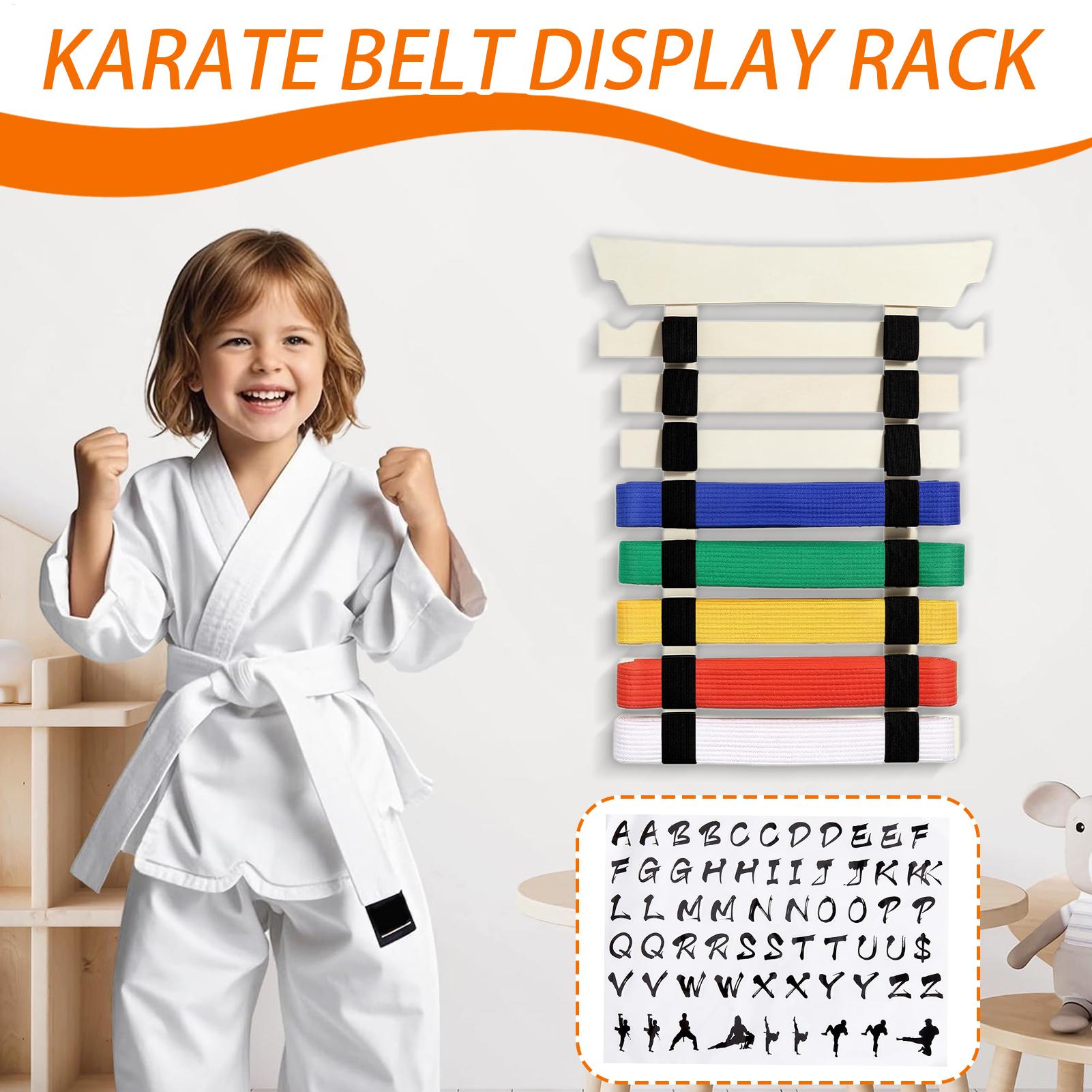 가라테 벨트 랙 행거와 스티커가있는 가라데 벨트 주최자 - Sports Equipment Organizer Rack 리뷰 및 가격