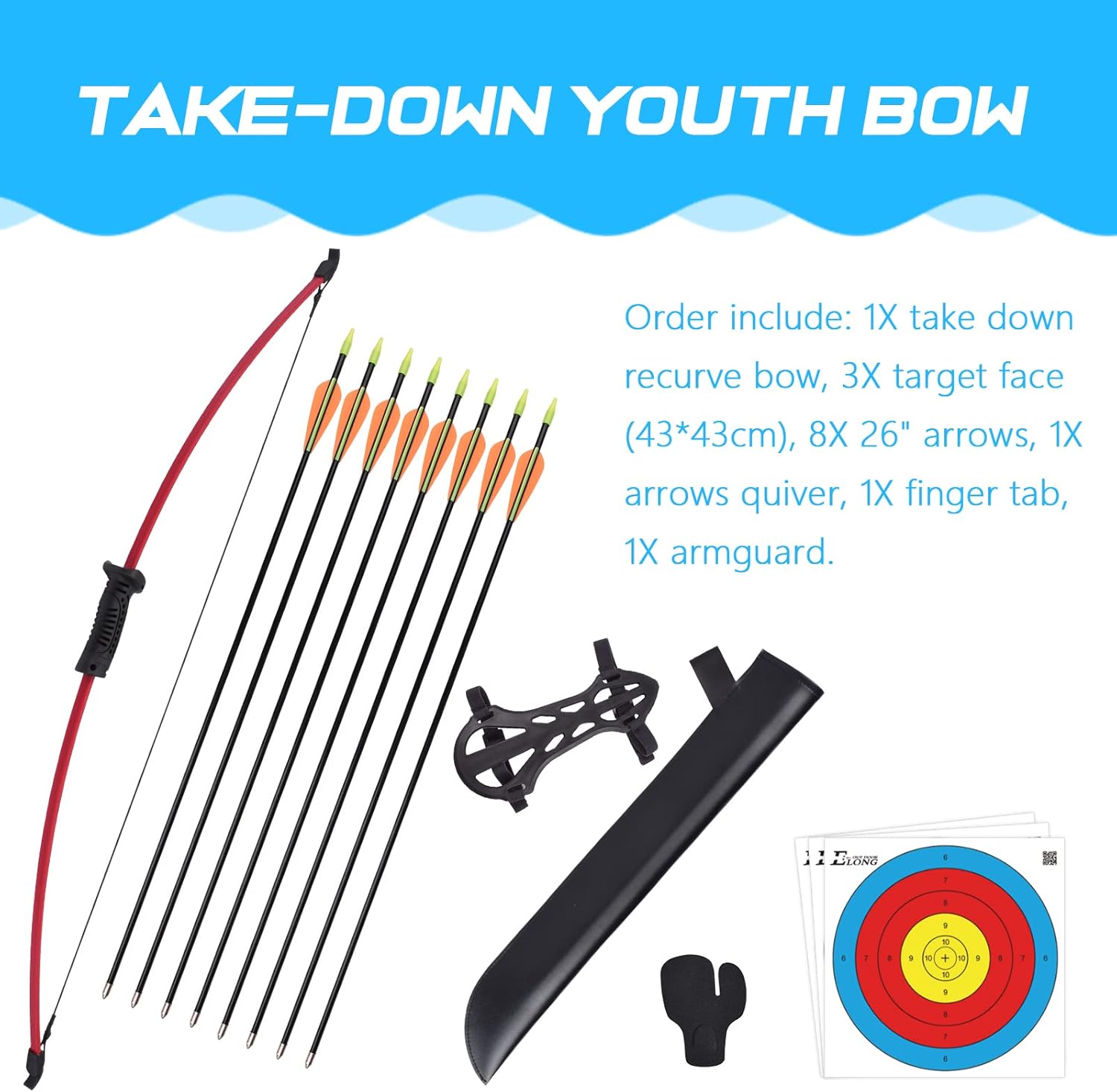 리커브 활과 화살 세트 야외 주니어 양궁 초보자 훈련용 - Archery Target Face 리뷰 및 가격
