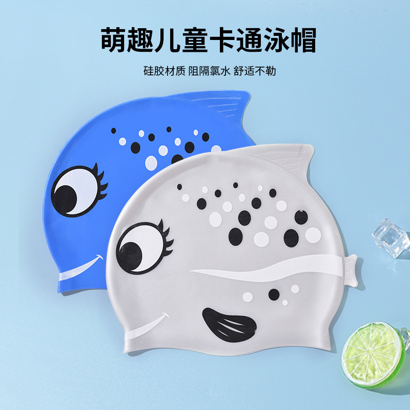 1PC 귀여운 만화 물고기 인쇄 실리콘 수영 모자 부드 - Swim Cap Silicone 리뷰 및 가격