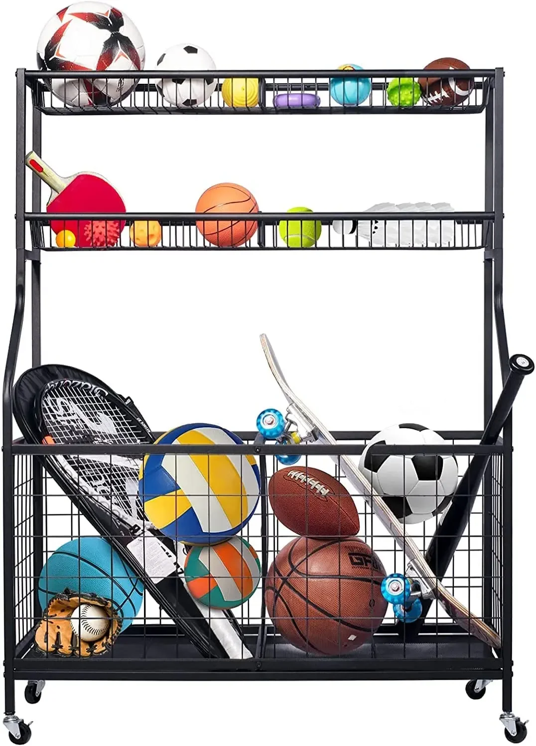 2026년형 차고용 스포츠 장비 보관 정리함 (바구니와 - Sports Equipment Organizer Rack 리뷰 및 가격