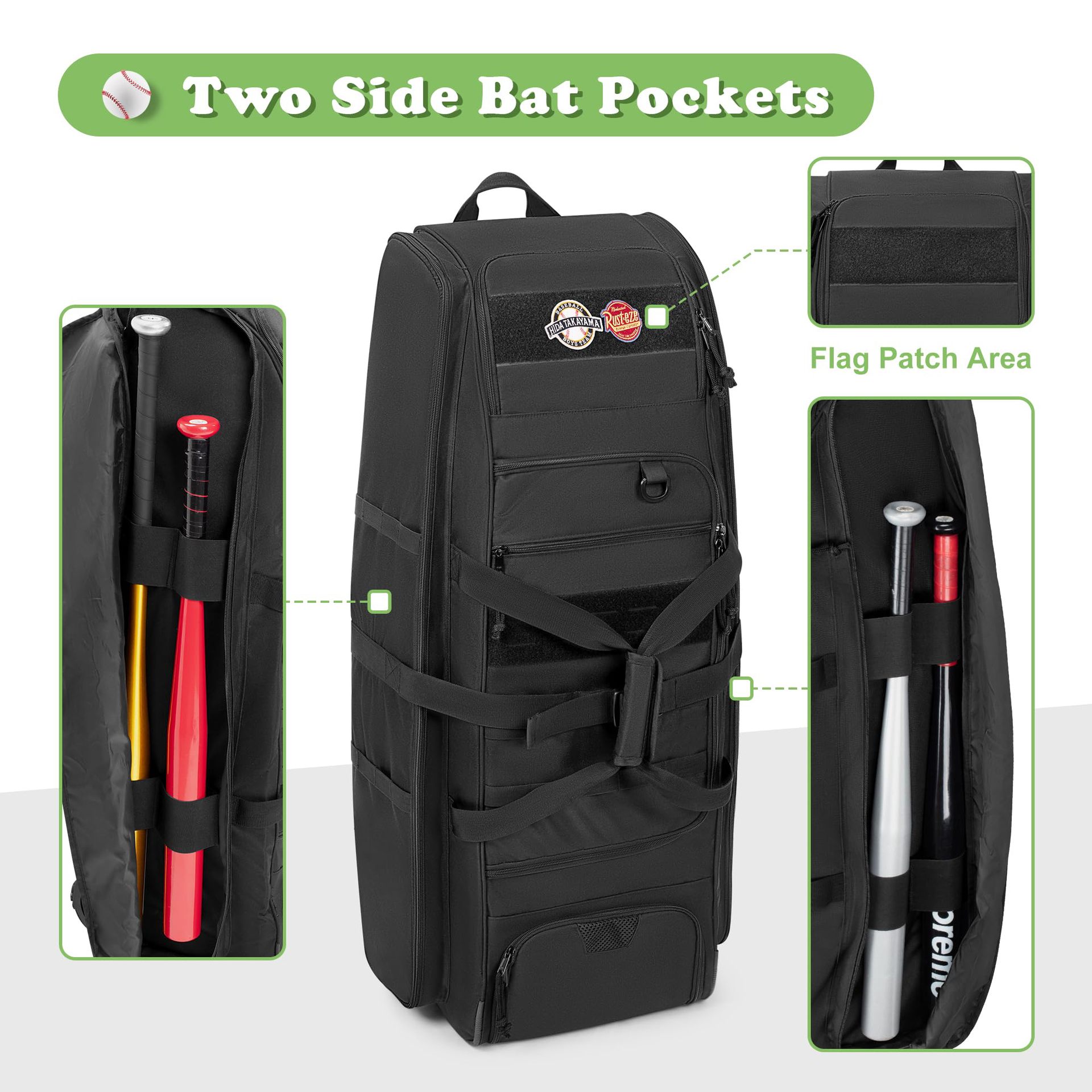 전술 야구 가방 대용량 소프트볼 장비 보관 파우치 다기 - Sports Equipment Bag With Wheels 리뷰 및 가격