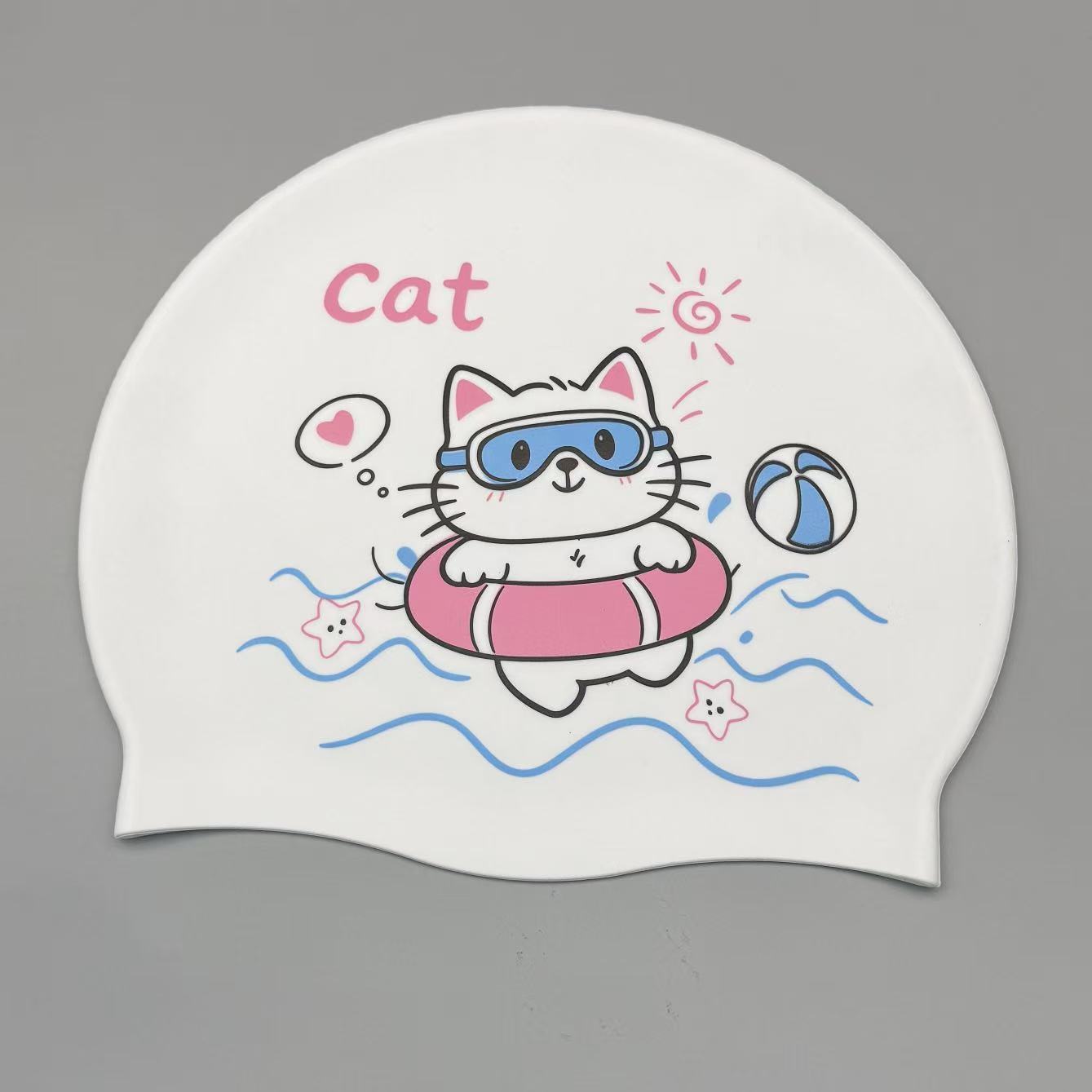 귀여운 새끼 고양이 실리콘 수영모 (여성용), 성인용  - Swim Cap Silicone 리뷰 및 가격