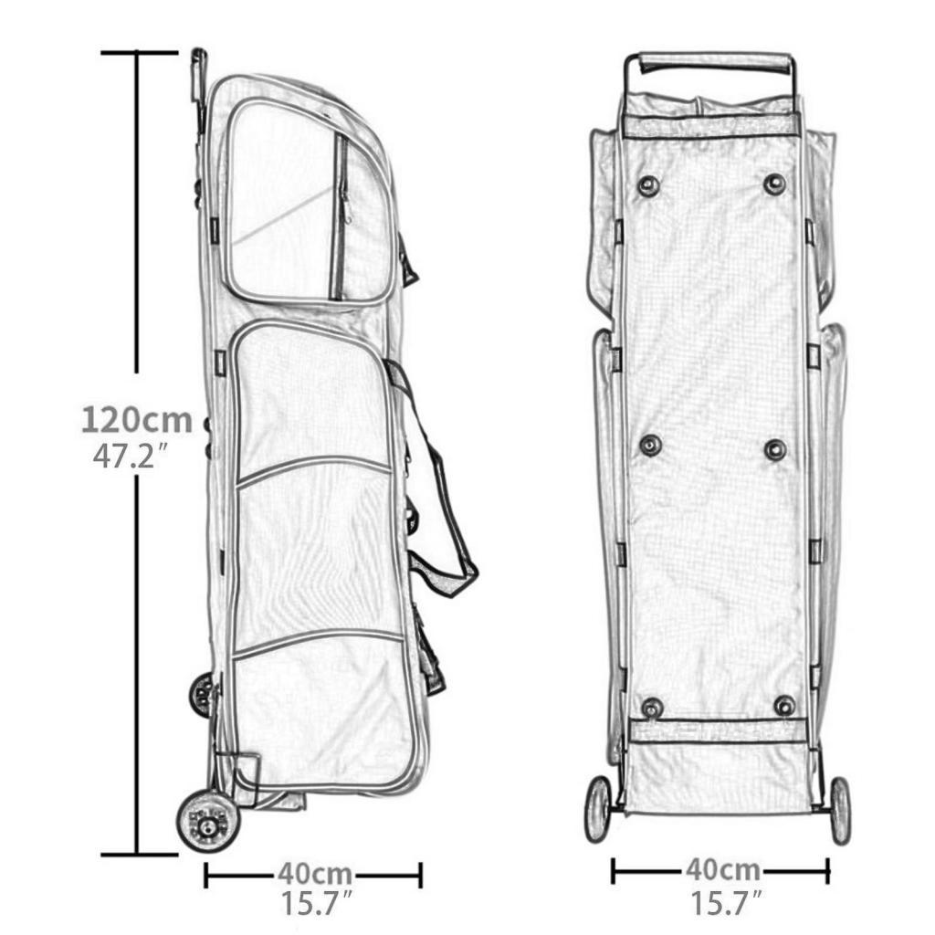 바퀴 달린 펜싱 가방, 가벼운 무게, 접이식 손잡이,  - Sports Equipment Bag With Wheels 리뷰 및 가격
